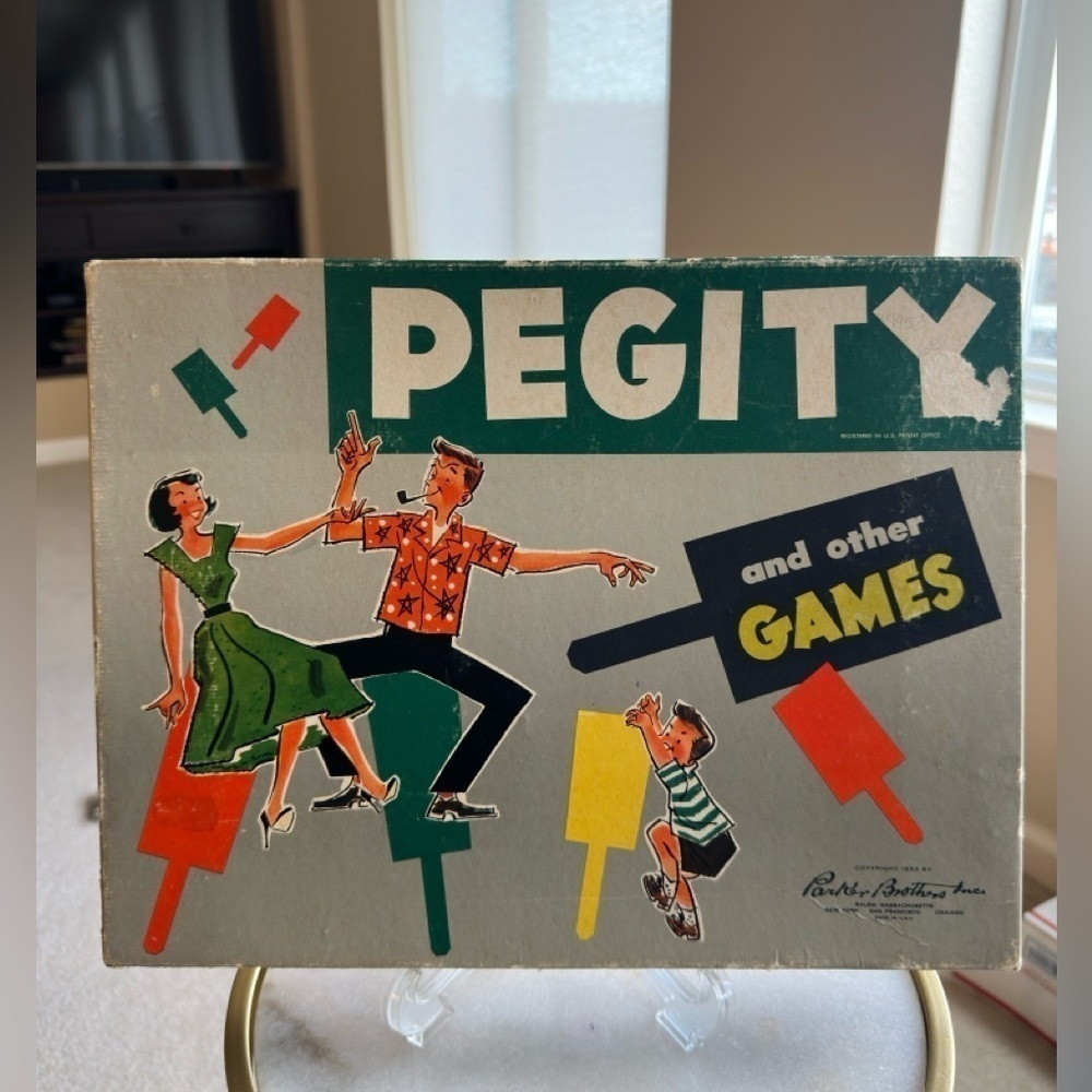Vintage Board Game Pegity and Other Games by Parker Brothers